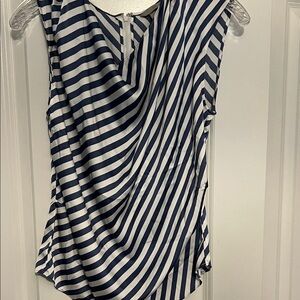 H&M Navy and White Striped Blouse